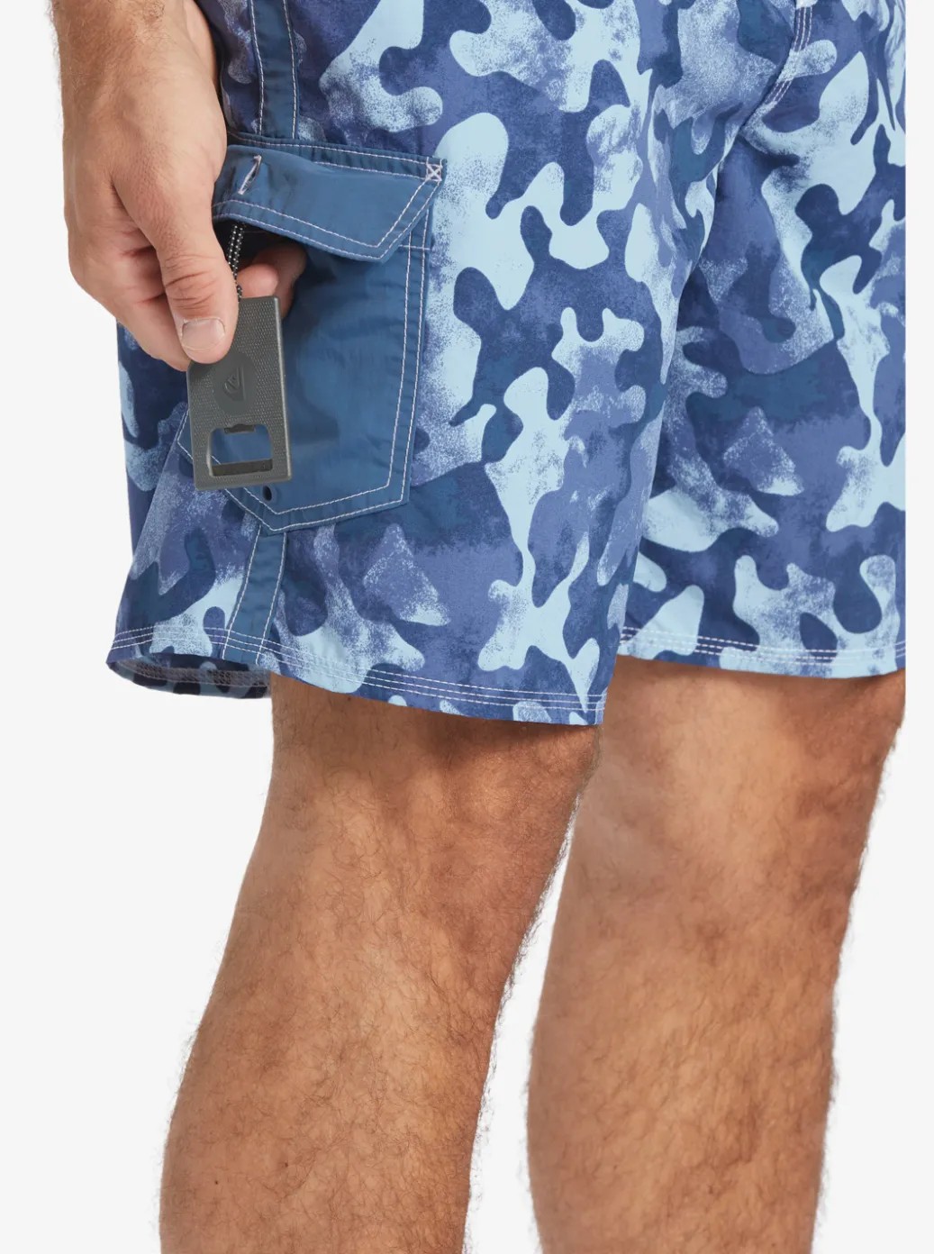 Online Quiksilver Waterman Throwback Camo 19" Boardshorts Ensign Blue Throwback