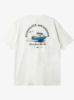 Fashion Quiksilver Waterman Todos Run T-Shirt Snow White