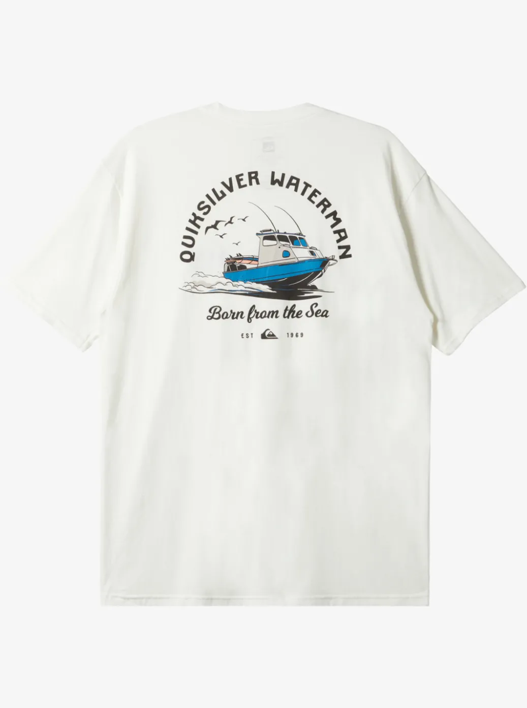 Fashion Quiksilver Waterman Todos Run T-Shirt Snow White