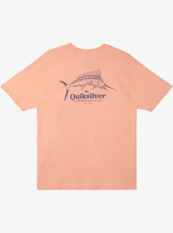 New Quiksilver Waterman Trophy Catch Qt-Shirt Peach Pink