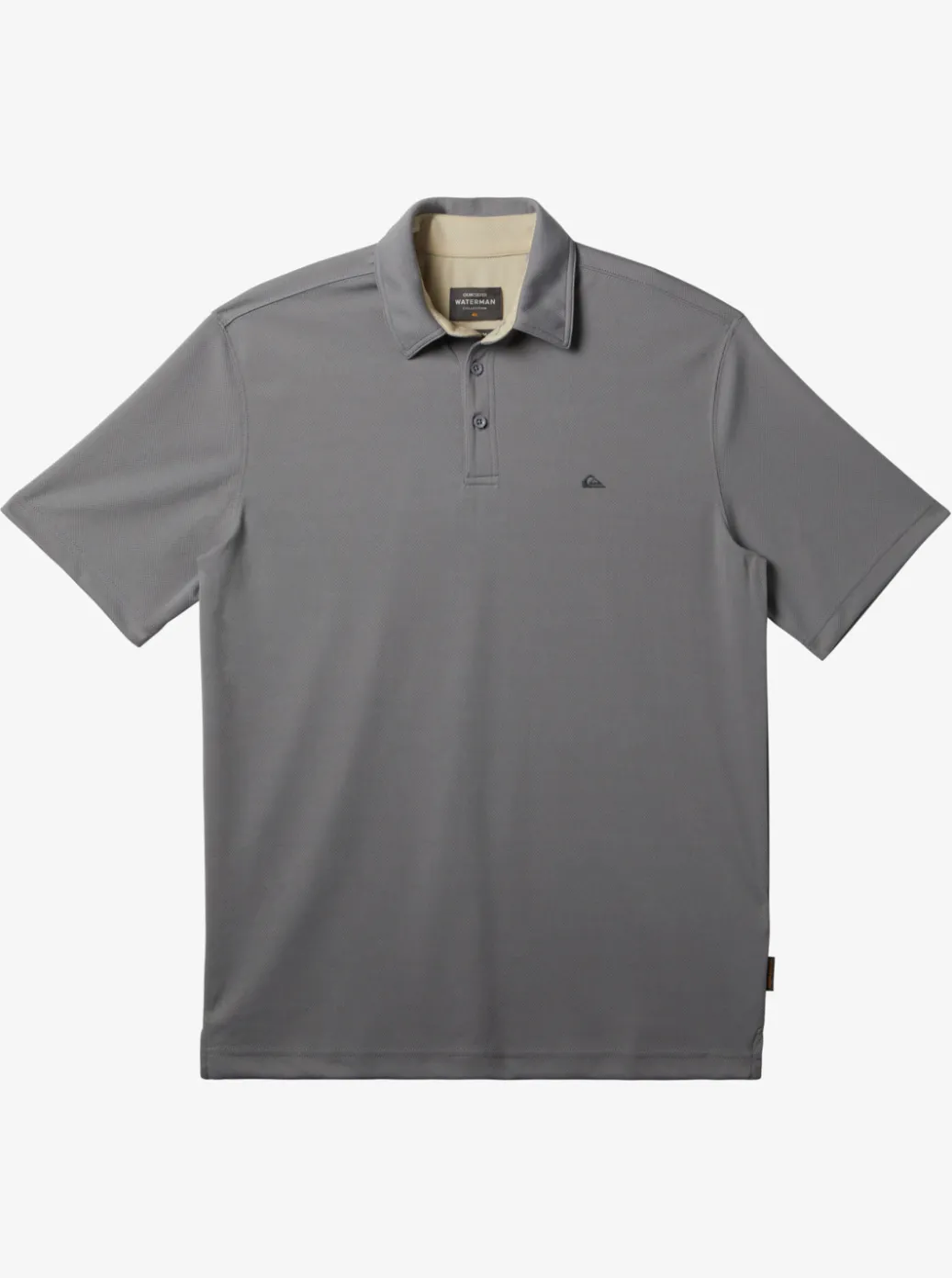 New Quiksilver Waterman Water Short Sleeve Polo Shirt Sharkskin