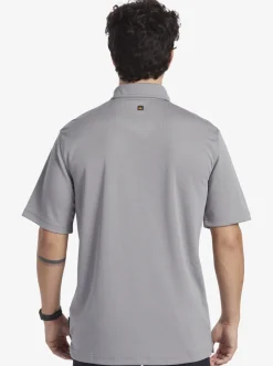 New Quiksilver Waterman Water Short Sleeve Polo Shirt Sharkskin