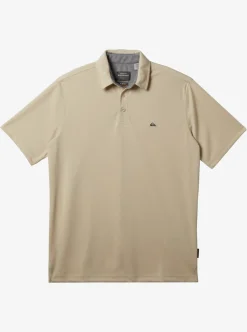 Best Quiksilver Waterman Water Short Sleeve Polo Shirt Brown Rice