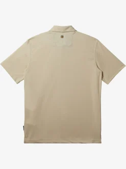 Best Quiksilver Waterman Water Short Sleeve Polo Shirt Brown Rice