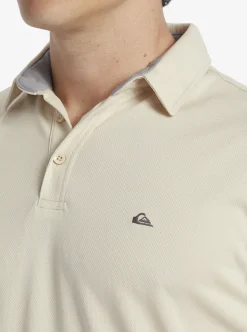 Best Quiksilver Waterman Water Short Sleeve Polo Shirt Brown Rice