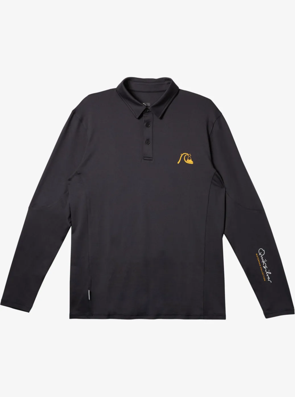 Discount Quiksilver Waterman Waterman Piscator Polo Long Sleeve Upf 50 Surf T-Shirt Black