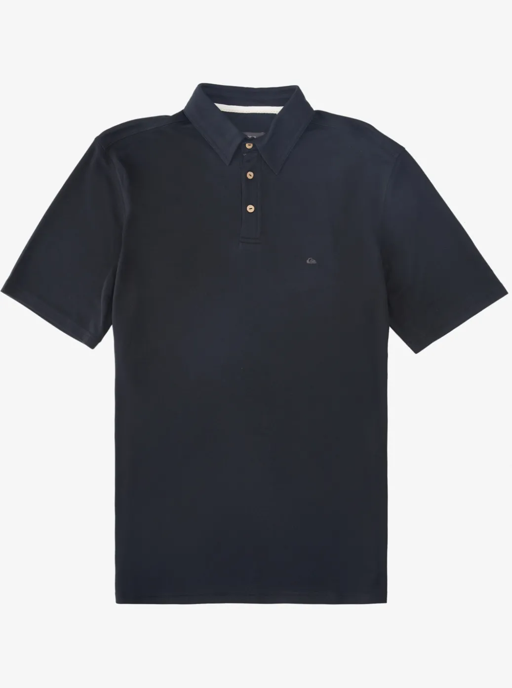 New Quiksilver Waterman Waterpolo Short Sleeve Polo Shirt Black