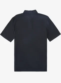 New Quiksilver Waterman Waterpolo Short Sleeve Polo Shirt Black