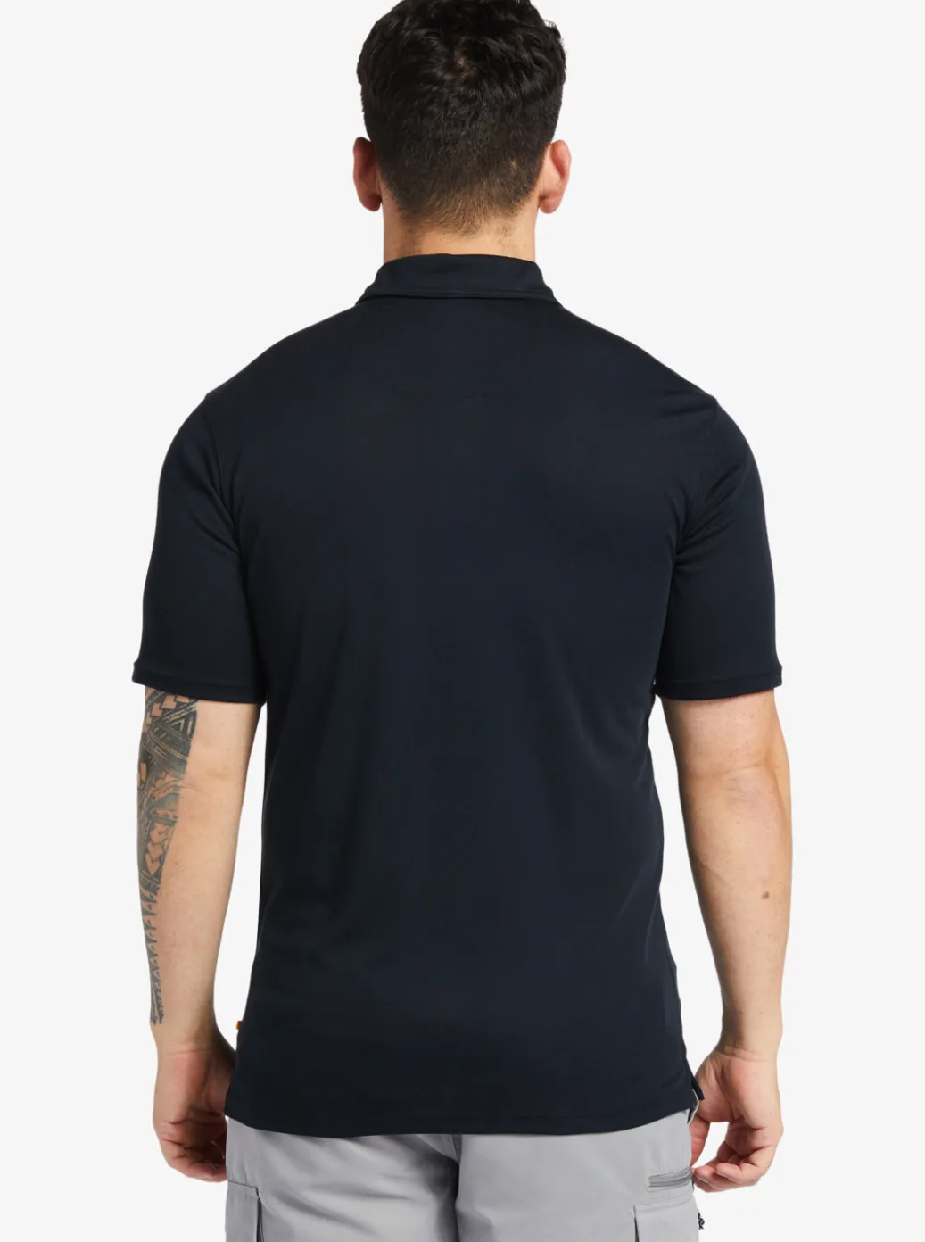 New Quiksilver Waterman Waterpolo Short Sleeve Polo Shirt Black