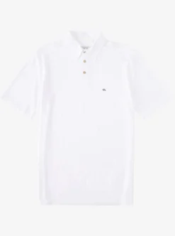 Best Quiksilver Waterman Waterpolo Short Sleeve Polo Shirt White