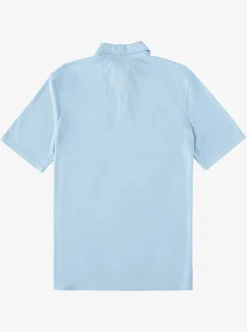 Fashion Quiksilver Waterman Waterpolo Short Sleeve Polo Shirt Dusk Blue