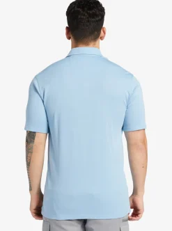 Fashion Quiksilver Waterman Waterpolo Short Sleeve Polo Shirt Dusk Blue