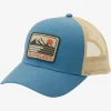 New Quiksilver Weekend Rights Trucker Hat Aegean Blue