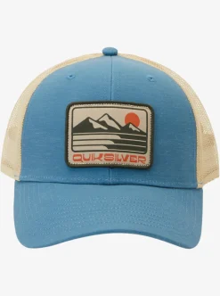 New Quiksilver Weekend Rights Trucker Hat Aegean Blue
