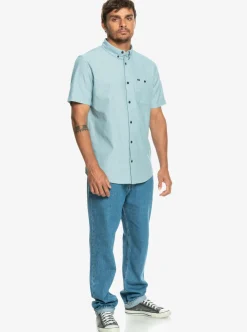 Best Quiksilver Winfall Short Sleeve Shirt Moroccan Blue