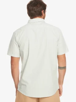 Fashion Quiksilver Winfall Short Sleeve Shirt Iceberg Green